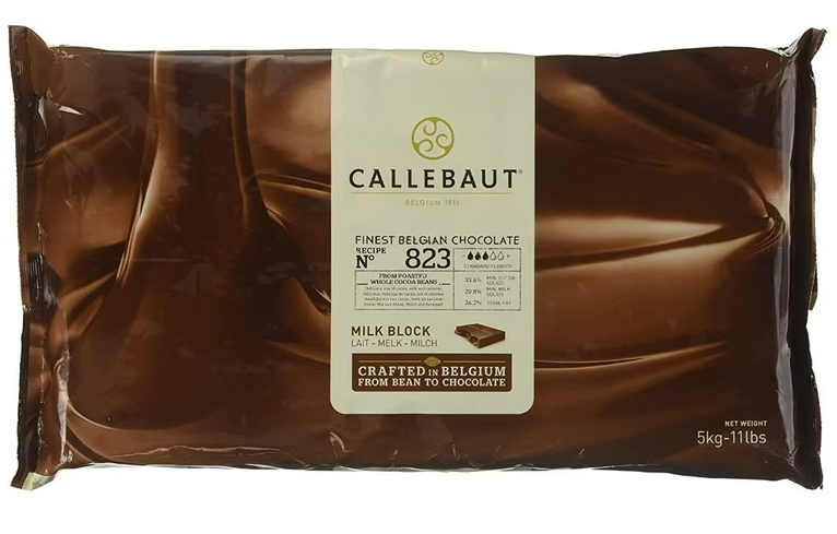 Barry Callebaut 823NV Milk Couverture Blocks 33.6% 55lb